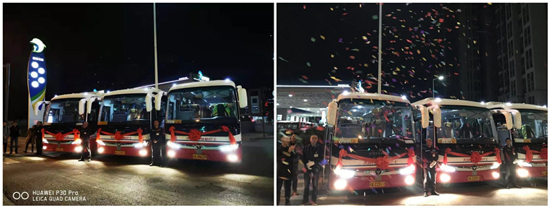 扬帆 起航--长运旅游分公司举行“天府行定制通勤巴士”首发仪式